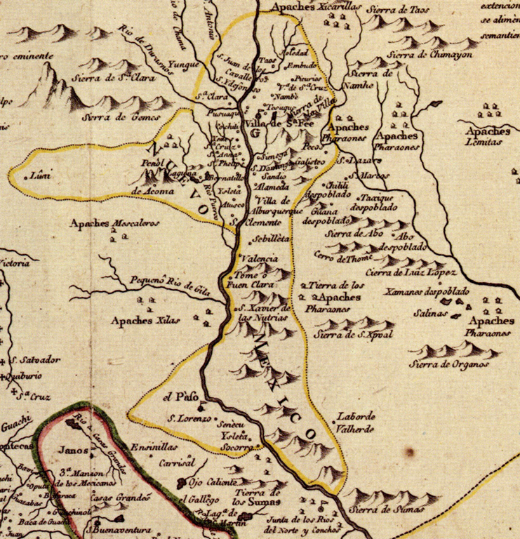 New Spain 1768 map