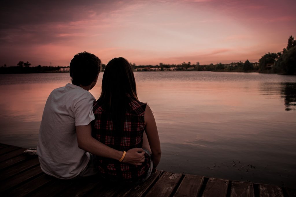 Couple, Relationship, sunset